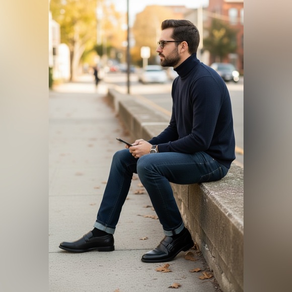 Perry Ellis Men's Classic Black Loafers (NWOT/BOX) - Picture 8 of 8